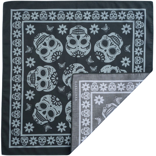 Organic cotton square bandana – Day of the Dead