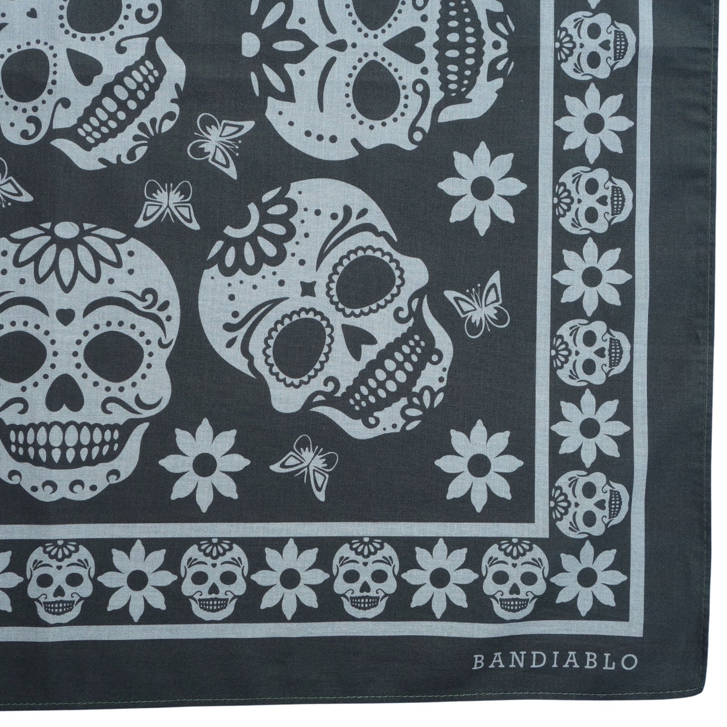 Organic cotton square bandana – Day of the Dead