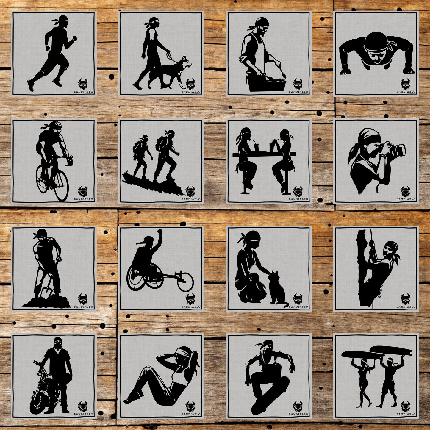 Fitted bandana – snake head pattern